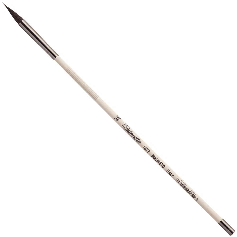 Pincel Aquarela Profissional Tintoretto Magneto Sintético Redondo 1477 3/0